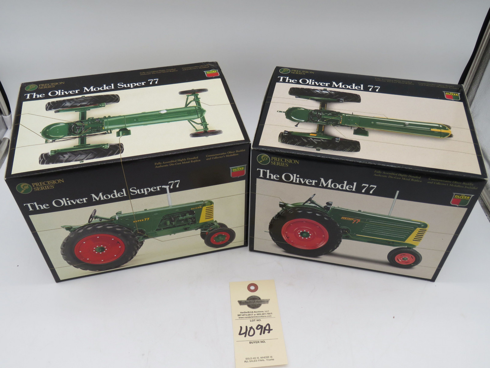 Pair of Ertl Presison Series Oliver 1/16th Scale Die-Cast Tractors, The Oliver Model  Super 77 and The Oliver Model 77 both NIB - Image 2
