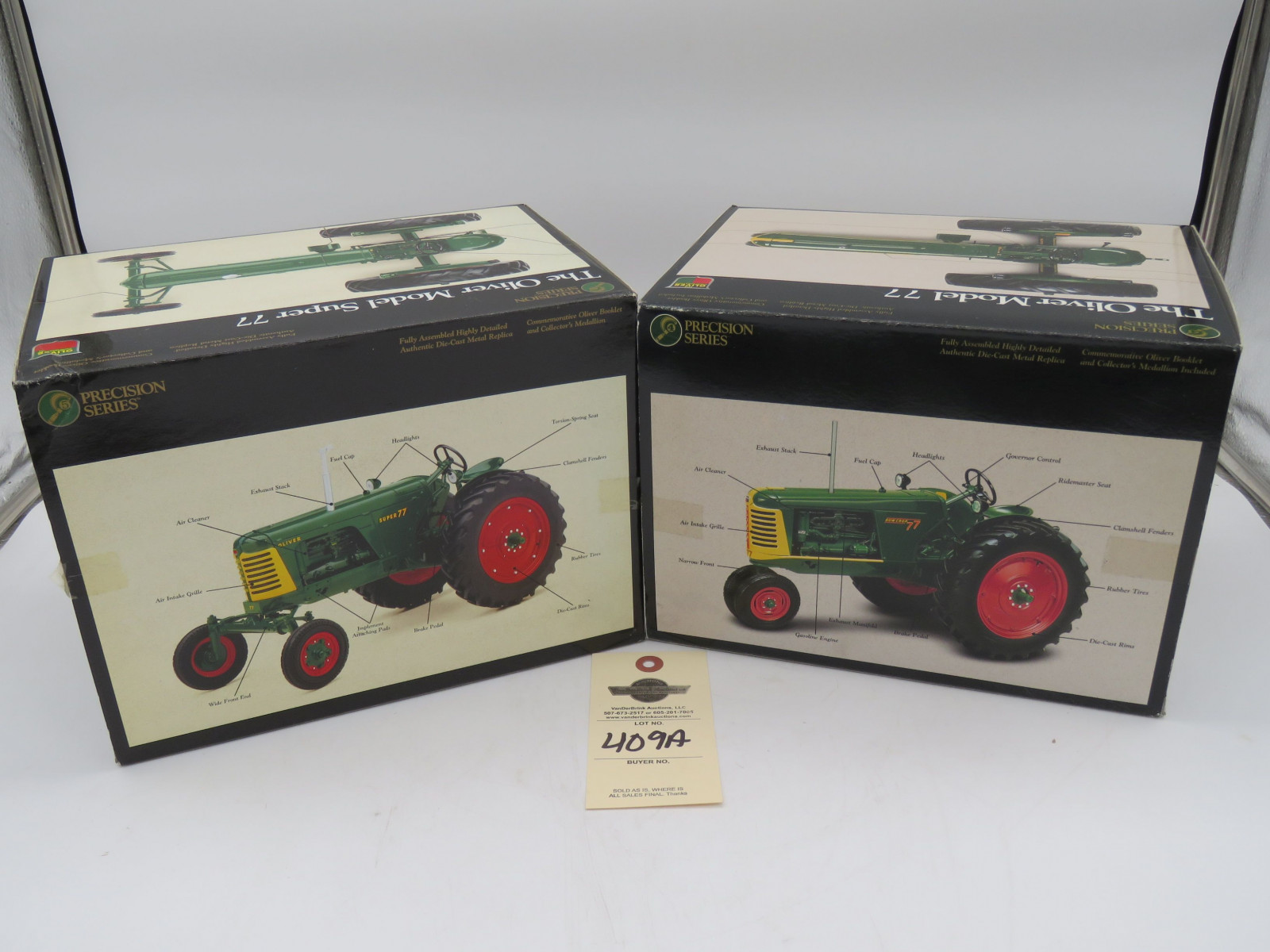 Pair of Ertl Presison Series Oliver 1/16th Scale Die-Cast Tractors, The Oliver Model  Super 77 and The Oliver Model 77 both NIB - Image 4
