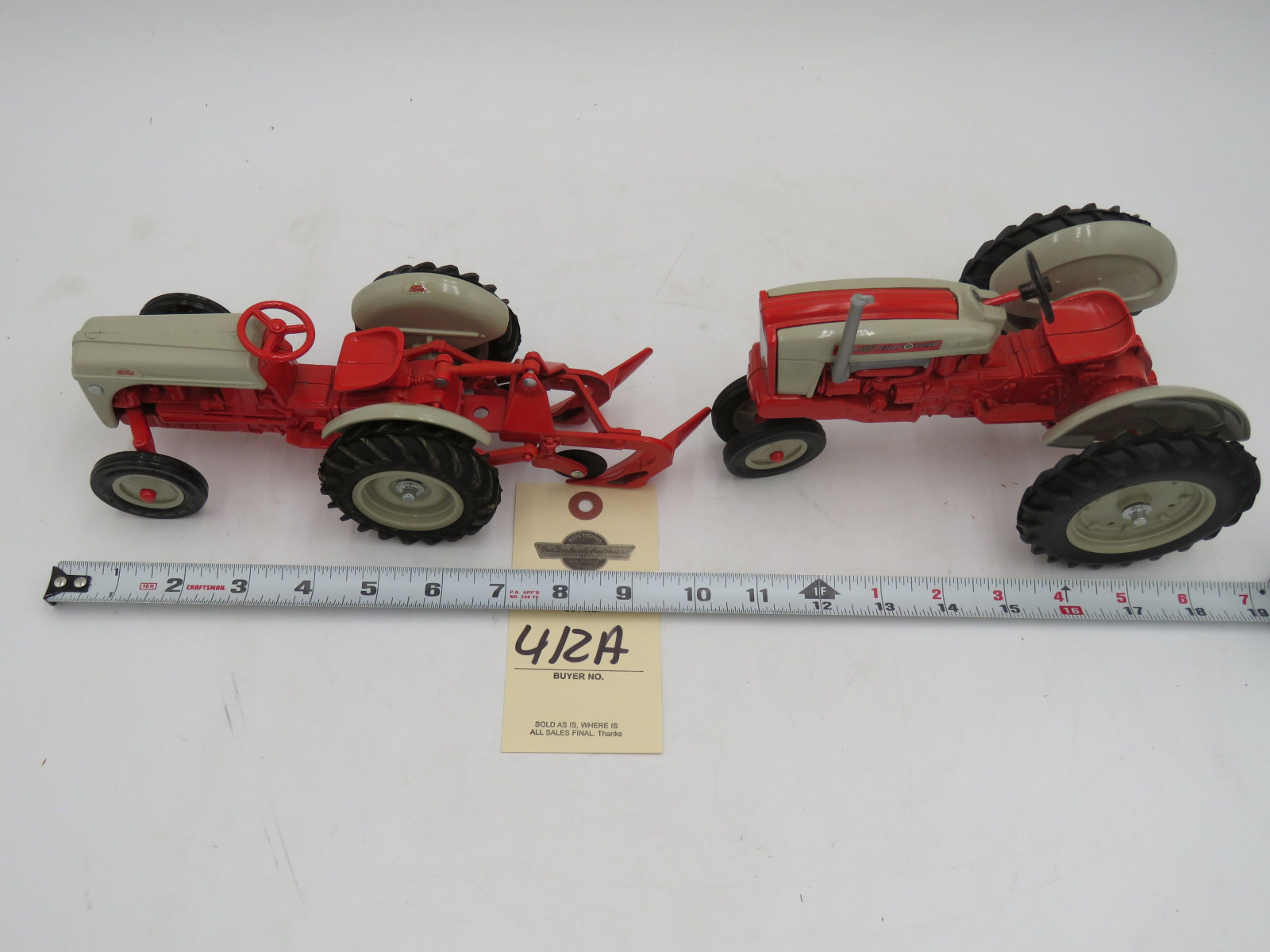 Ertl 1/16th Scale Ford 901 Select-o-Speed and Ford 8N with Plow No Box New - Image 3