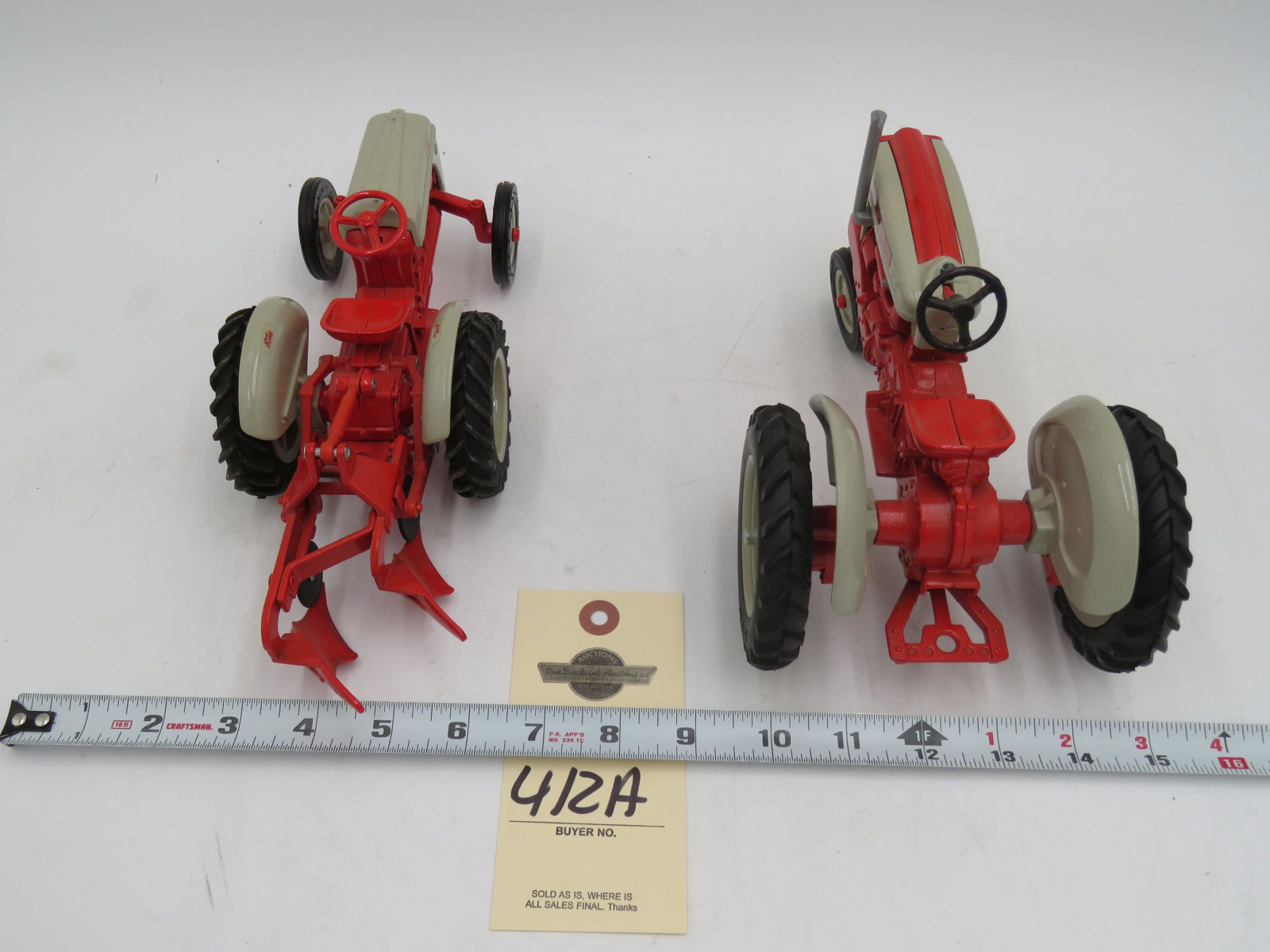 Ertl 1/16th Scale Ford 901 Select-o-Speed and Ford 8N with Plow No Box New - Image 4