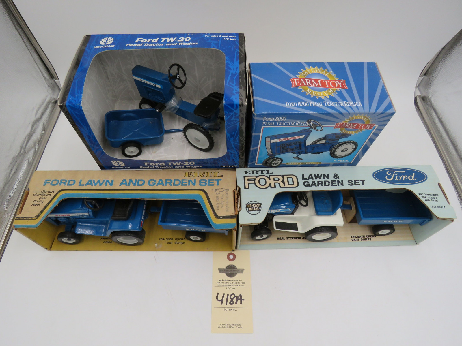Grouping of Ford Motor Company Licensed Die Cast Pedal and Lawn And Garden Tractors NIB - Image 2