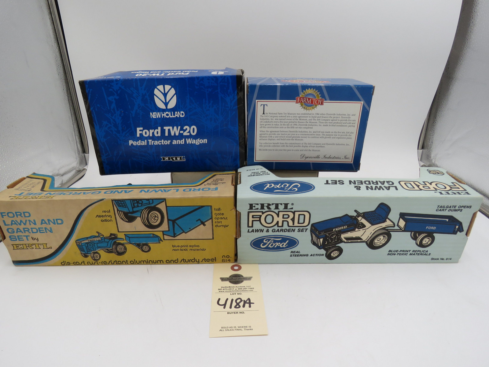 Grouping of Ford Motor Company Licensed Die Cast Pedal and Lawn And Garden Tractors NIB - Image 3