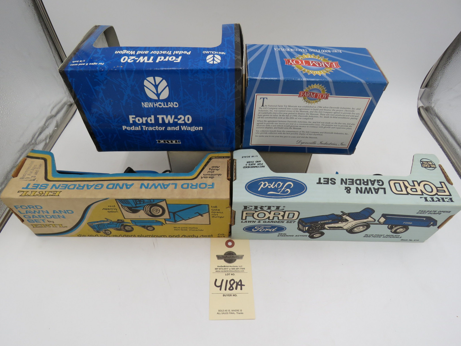 Grouping of Ford Motor Company Licensed Die Cast Pedal and Lawn And Garden Tractors NIB - Image 4
