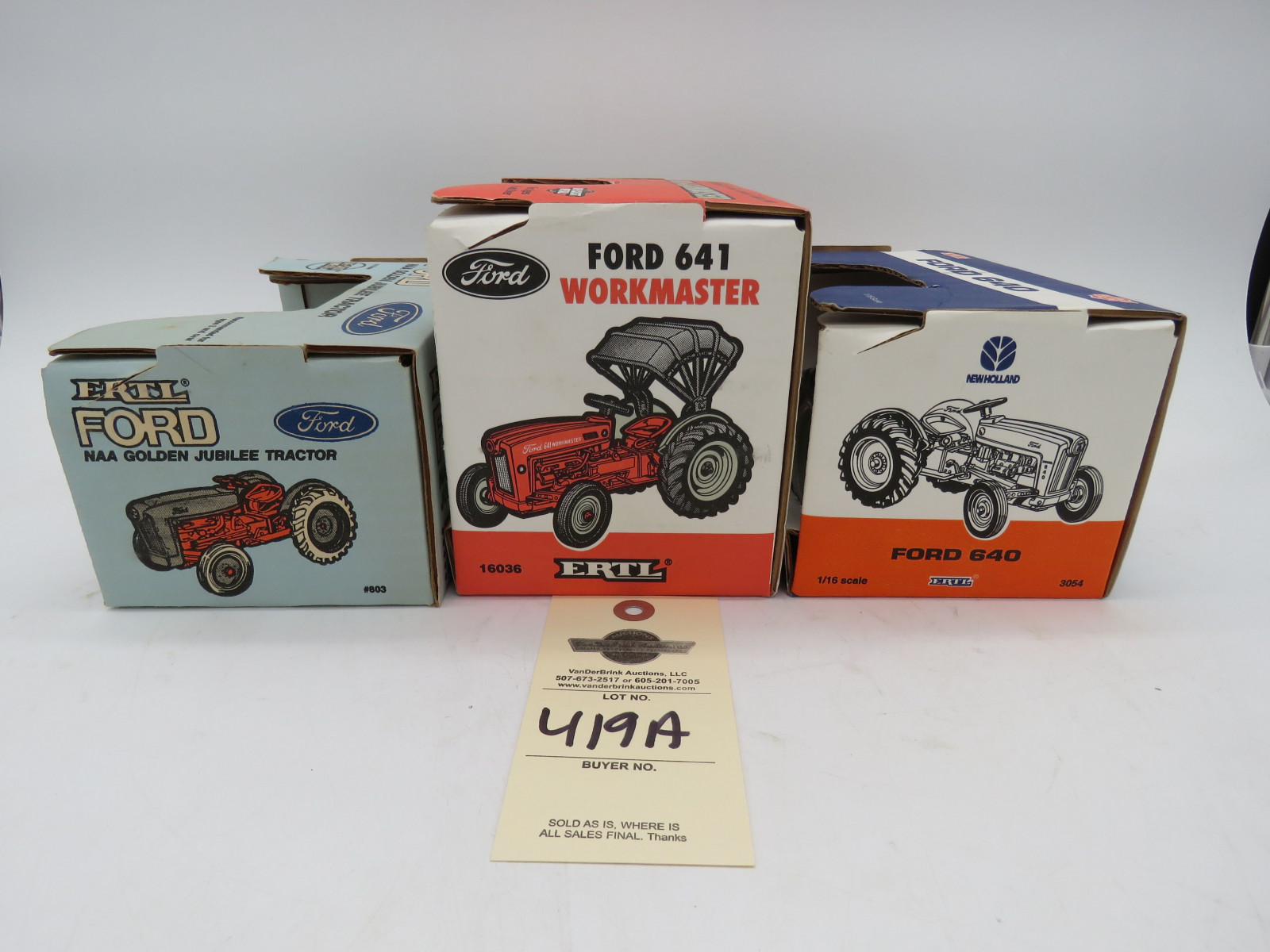 Ertl Group of Ford 1/16th Scale Tractors NIB - Image 3