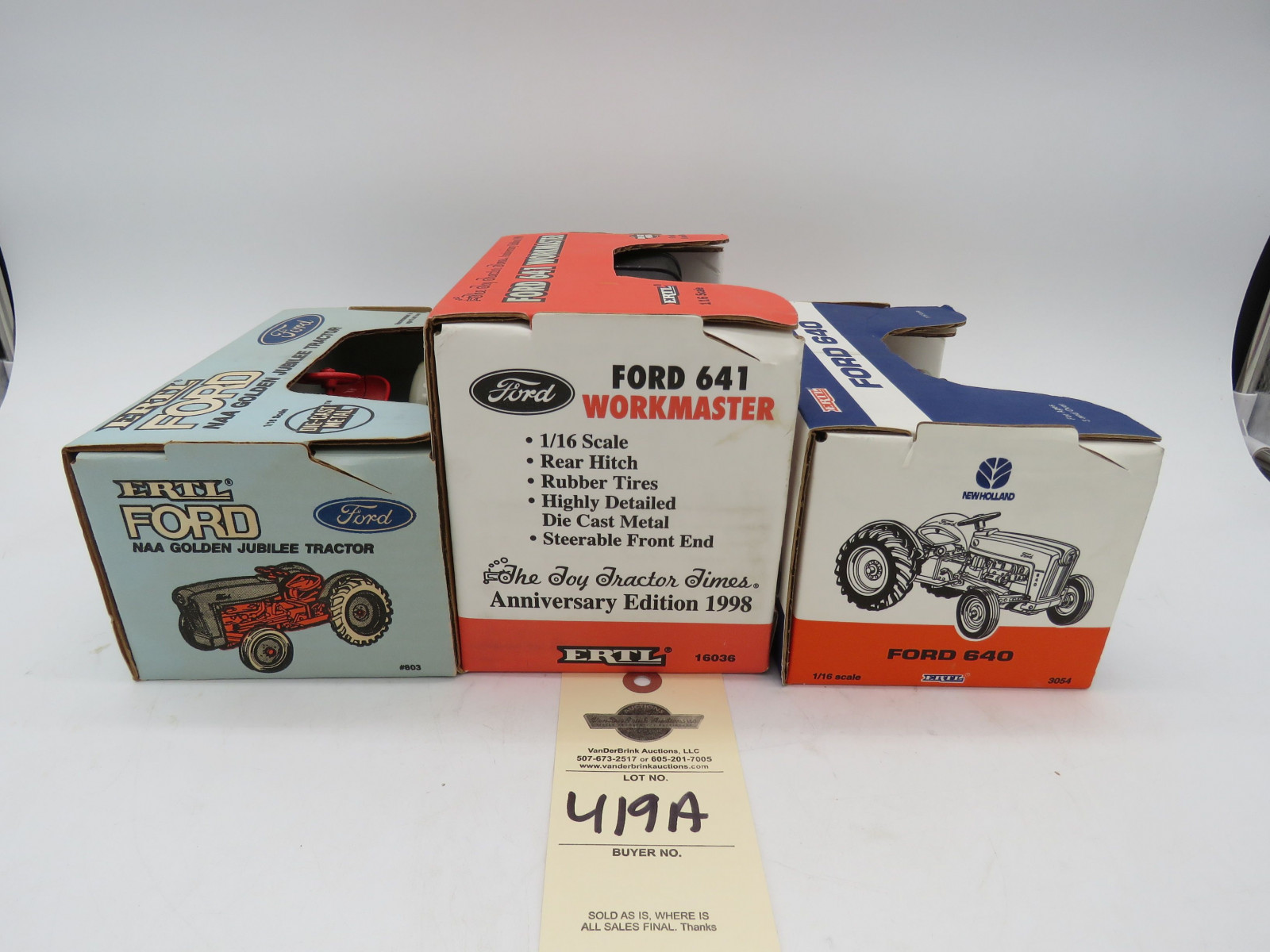 Ertl Group of Ford 1/16th Scale Tractors NIB - Image 5