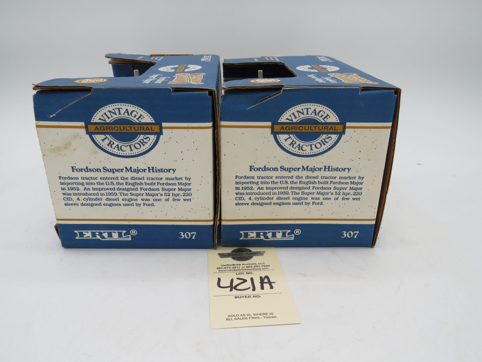 2-Ertl 1/16th Scale Die Cast 1991 Special Edition Fordson Super Major Tractors NIB - Image 3