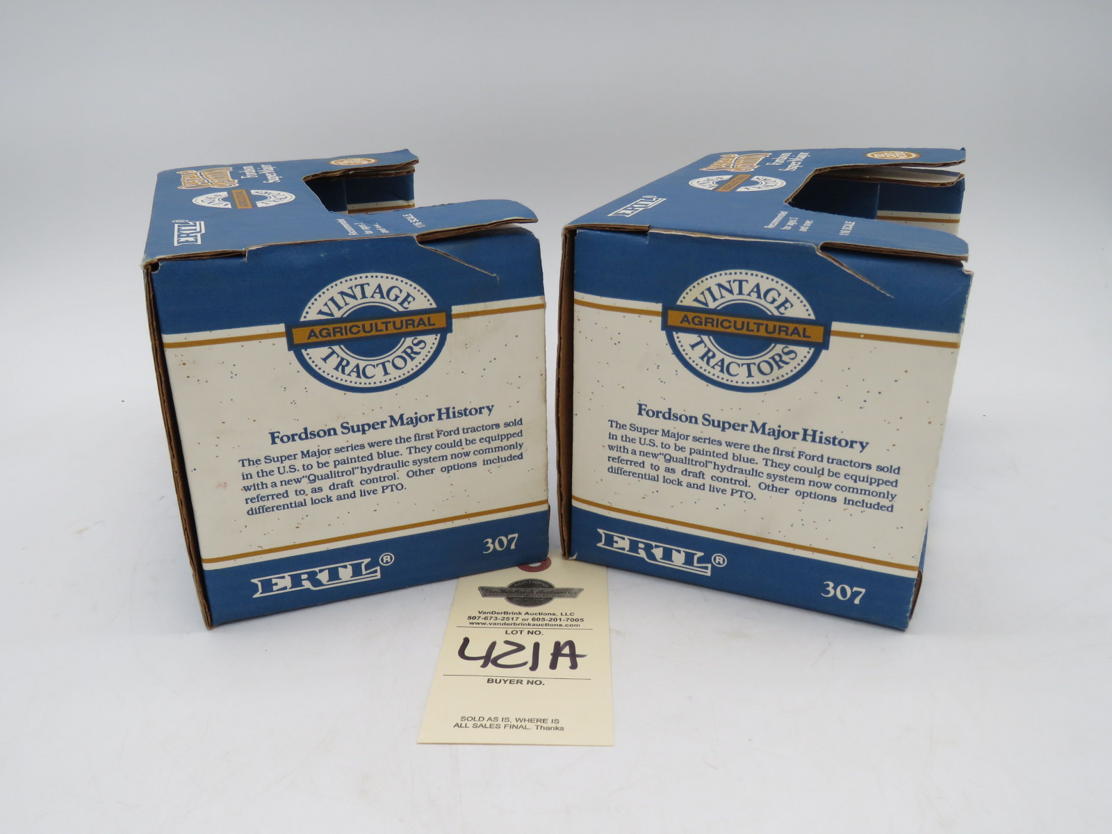 2-Ertl 1/16th Scale Die Cast 1991 Special Edition Fordson Super Major Tractors NIB - Image 5