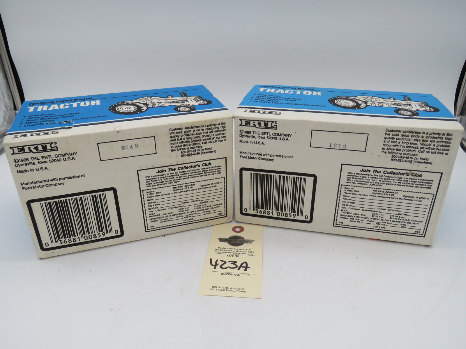 Group of 2 Ertl 1988 NIB Fordon Super Major die-Cast 1/16th Scale tractors - Image 6
