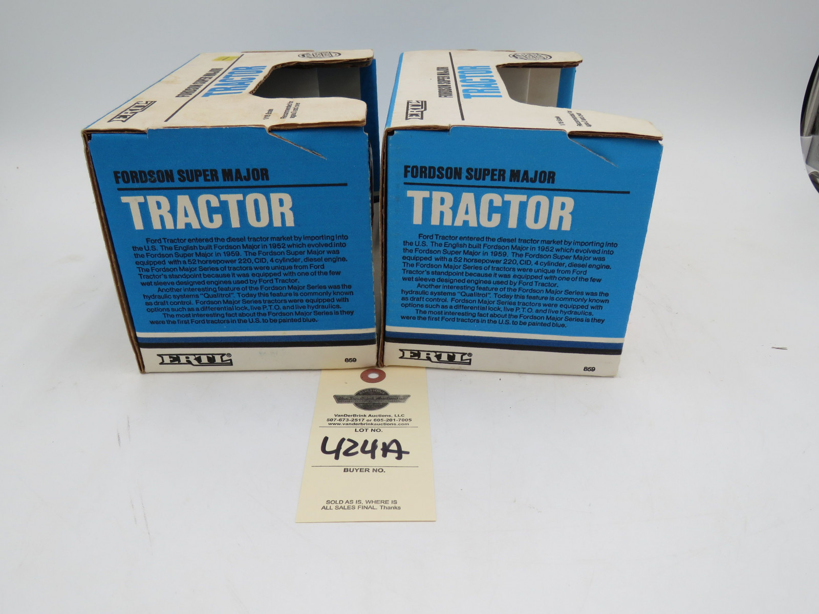 Group of 2 Ertl 1988 NIB Fordon Super Major die-Cast 1/16th Scale tractors - Image 5