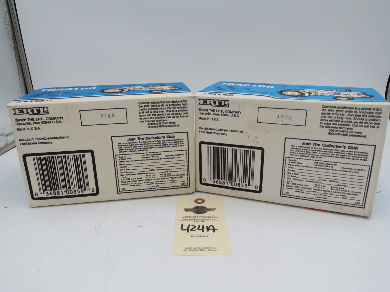 Group of 2 Ertl 1988 NIB Fordon Super Major die-Cast 1/16th Scale tractors - Image 6