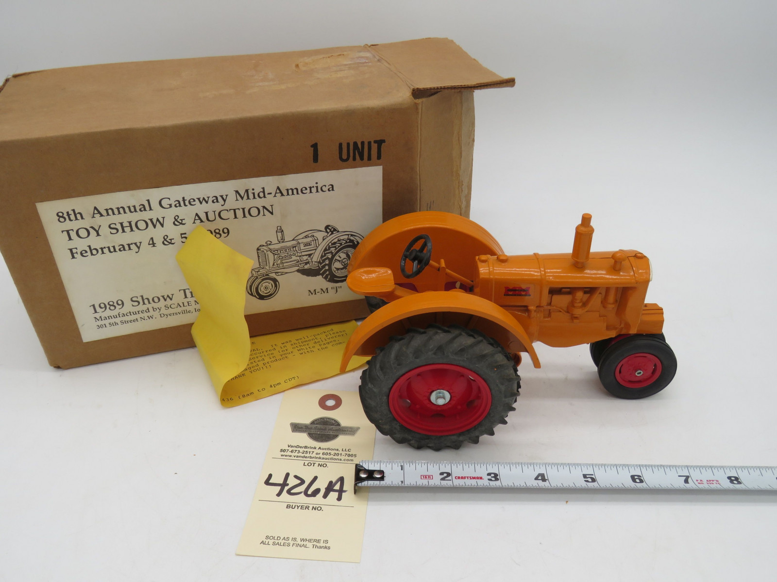 Scale Models 8th Annual Gateway Mid-America Toy Show & auction Feb. 4 & 5, 1989 Minneapolis J Model NIB - Image 1