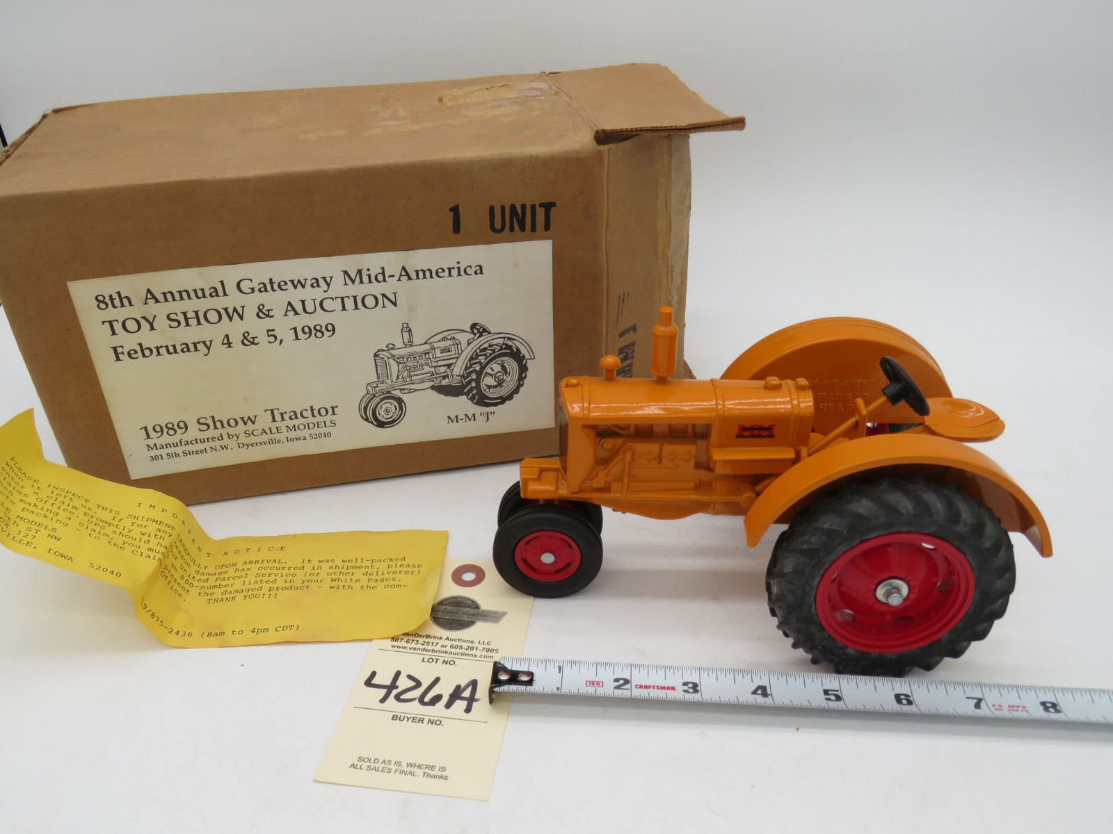 Scale Models 8th Annual Gateway Mid-America Toy Show & auction Feb. 4 & 5, 1989 Minneapolis J Model NIB - Image 2