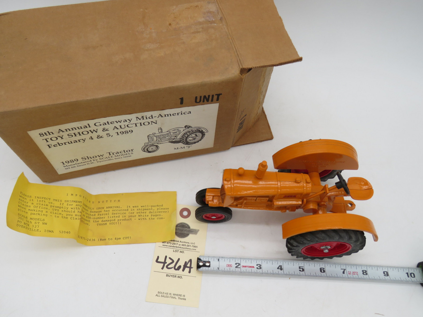 Scale Models 8th Annual Gateway Mid-America Toy Show & auction Feb. 4 & 5, 1989 Minneapolis J Model NIB - Image 3