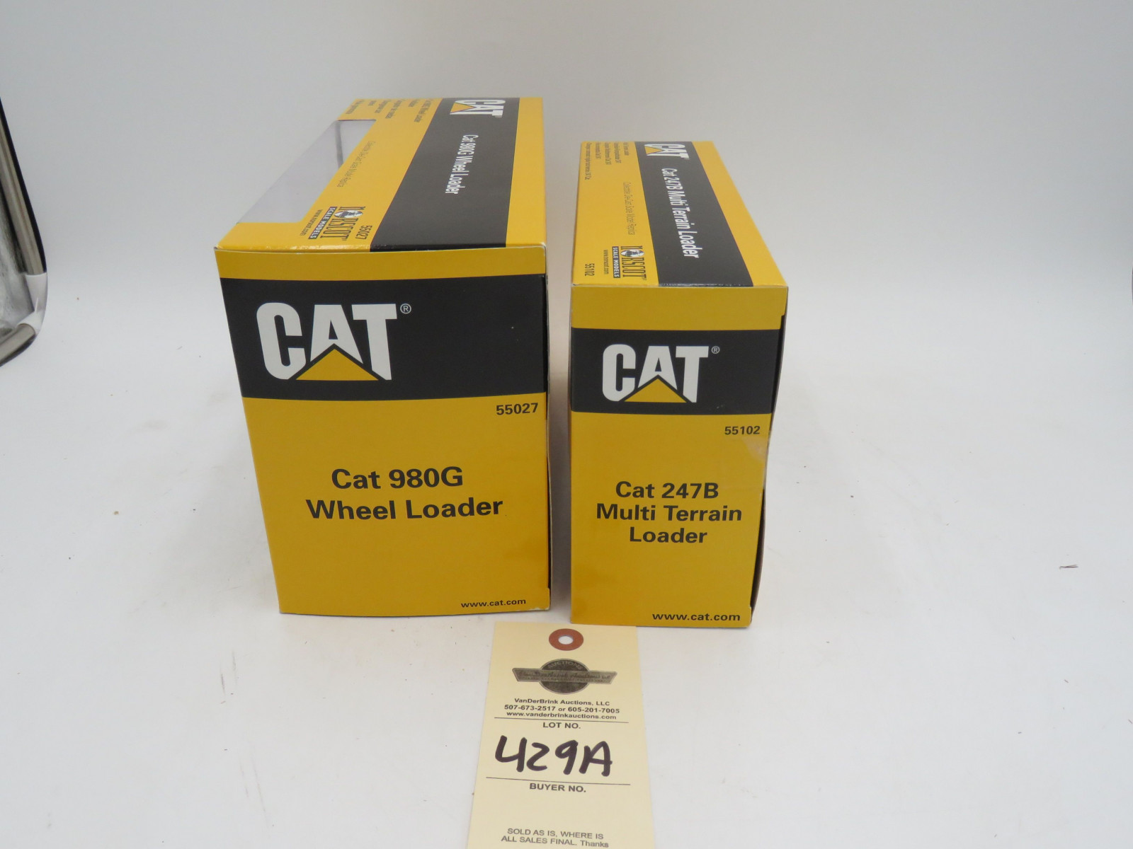 Norscot Scale Models Cat 247B Multi Terrain Loader NIB and Cat 980G Wheel Loader NIB - Image 3