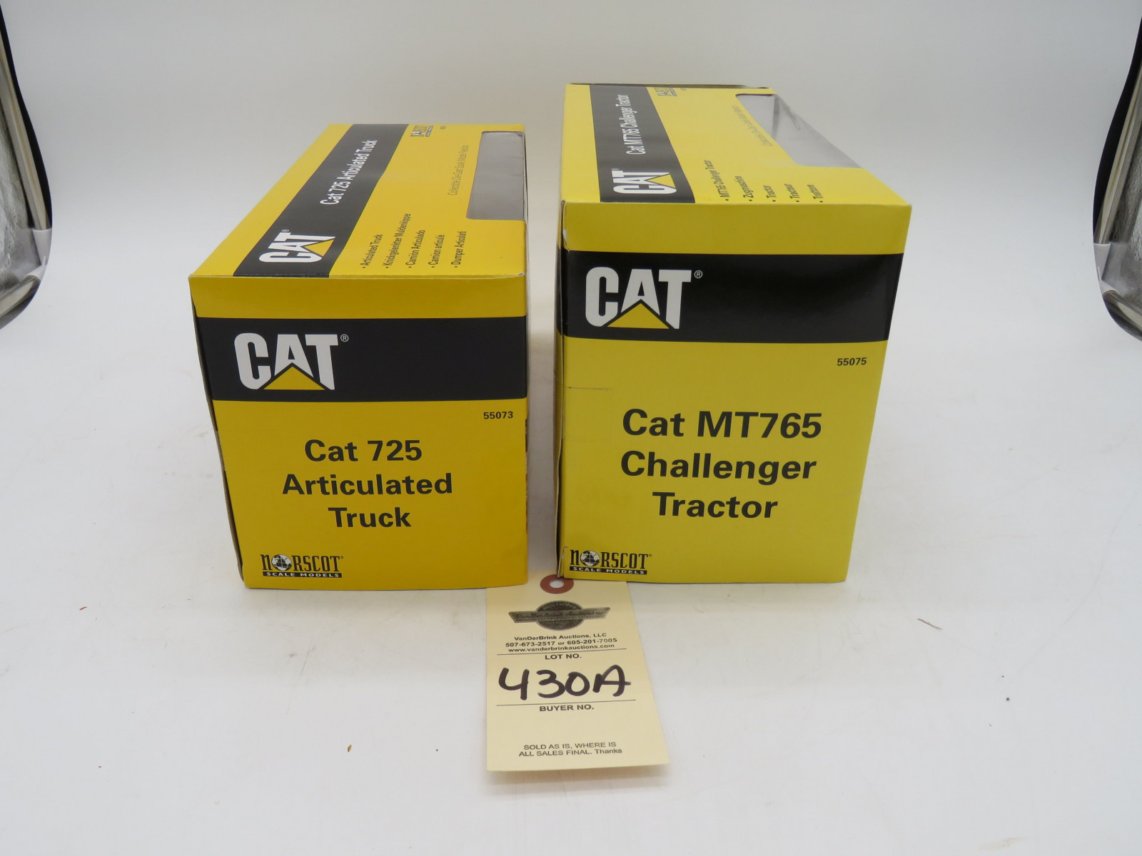 Norscot Scale Models Cat 725 Articulated Truck NIB and Cat MT765 Challenger Tractor NIB - Image 5