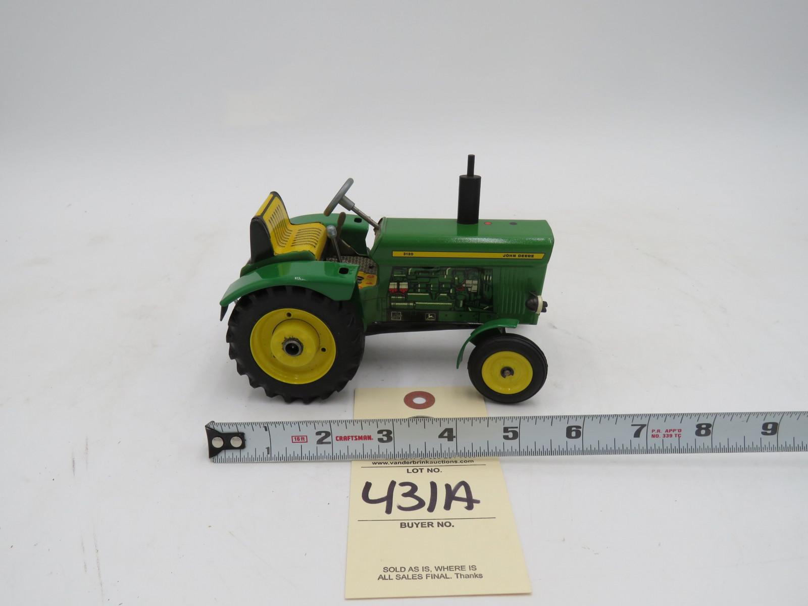 John Deere 3120 Lithograph Tractor  No Box - Image 1