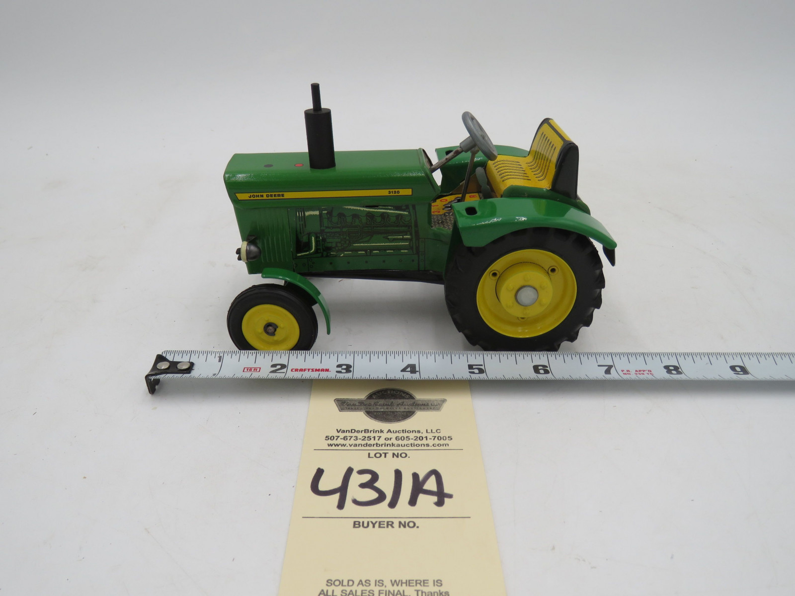 John Deere 3120 Lithograph Tractor  No Box - Image 5
