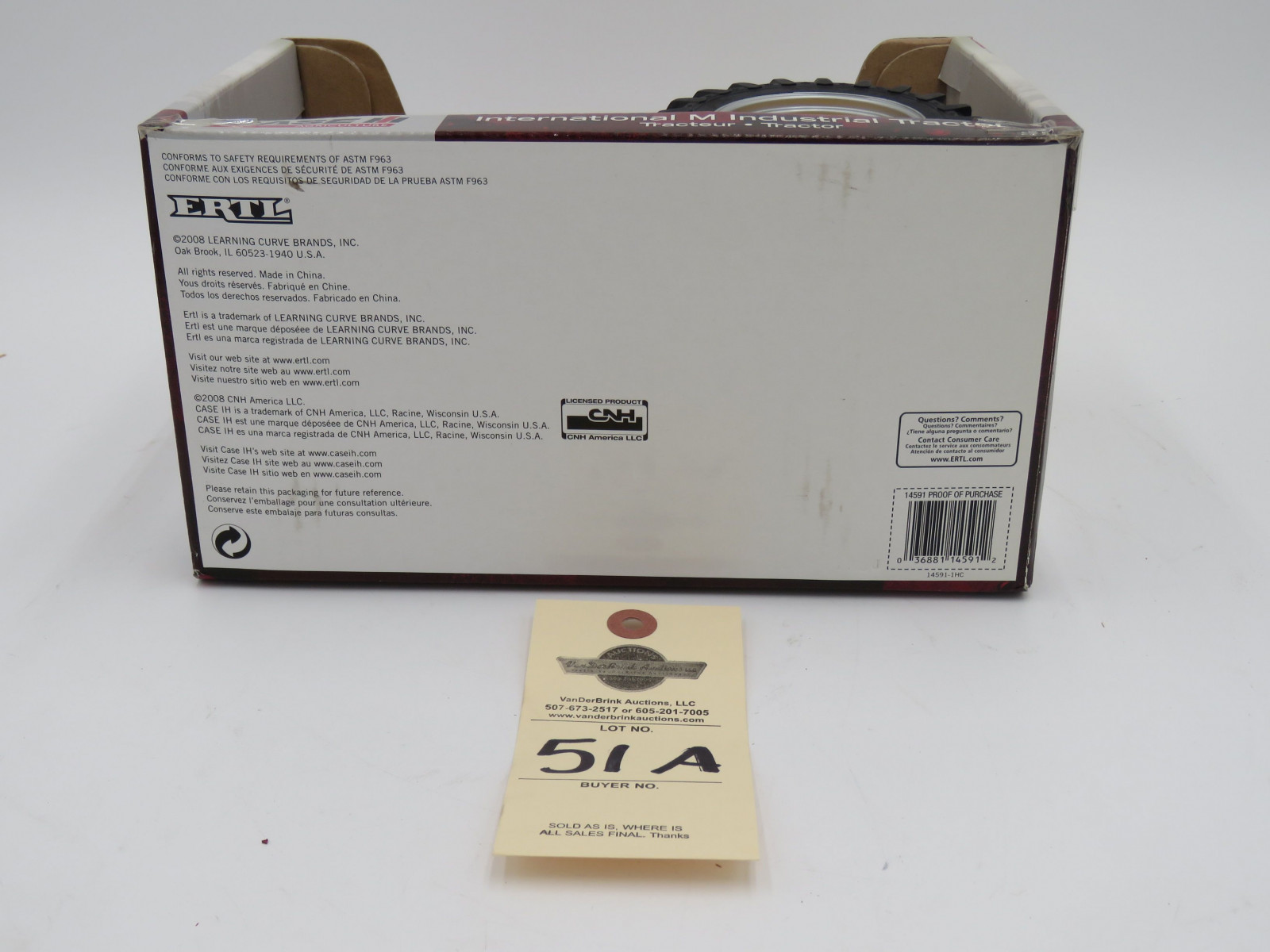 ERTL IH INTERNATIONAL M INDUSTRIAL TRACTOR DIE CAST METAL 1/16 SCALE AUTHENTIC CASE IH PRODUCT - Image 5