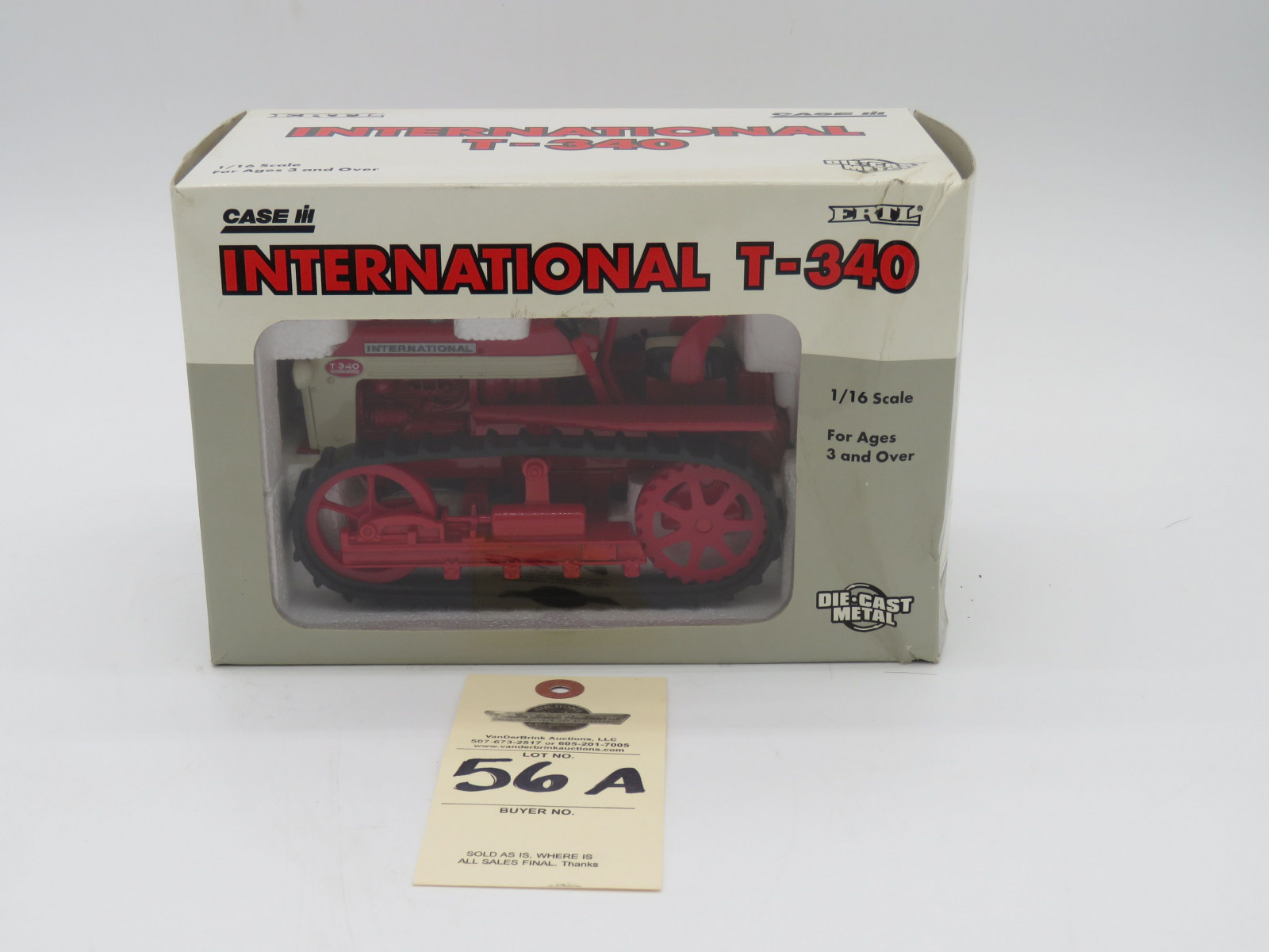 1996 ERTL INTERNATIONAL T-340 1/16 SCALE DIE CAST METAL- DENT/SMALL DAMAGE TO BOX - Image 1
