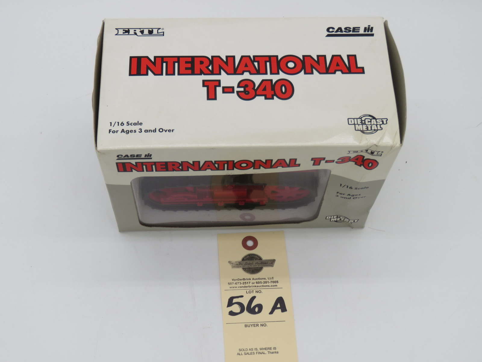 1996 ERTL INTERNATIONAL T-340 1/16 SCALE DIE CAST METAL- DENT/SMALL DAMAGE TO BOX - Image 2