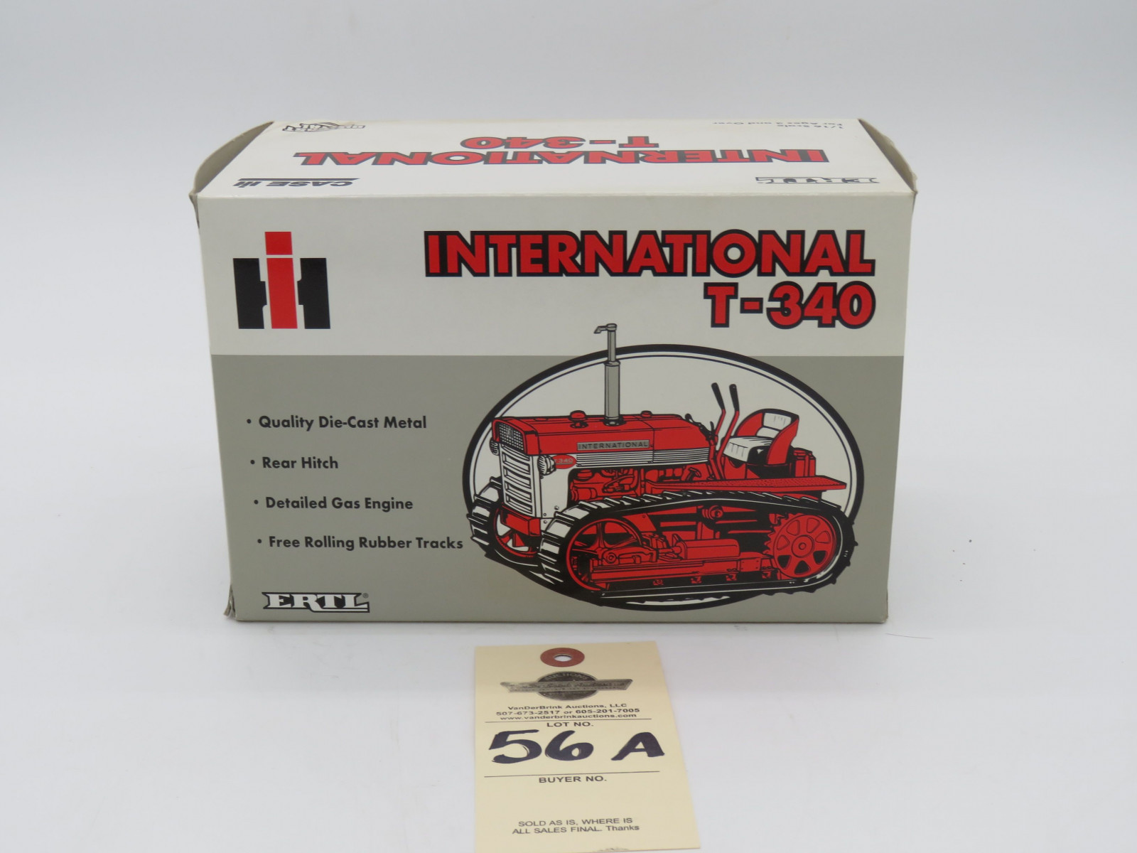 1996 ERTL INTERNATIONAL T-340 1/16 SCALE DIE CAST METAL- DENT/SMALL DAMAGE TO BOX - Image 4