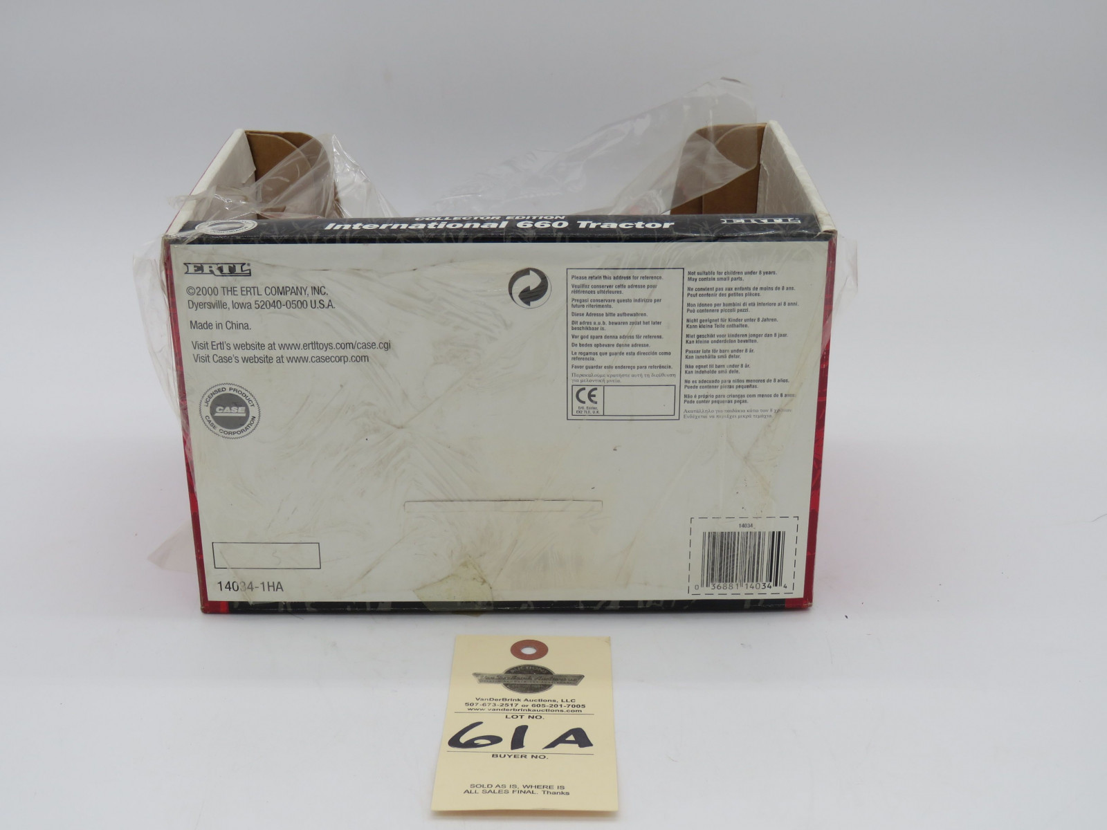 2000 (LP) COLLECTOR EDITION ERTL  INTERNATIONAL 660 TRACTOR 1/16 SCALE - Image 6
