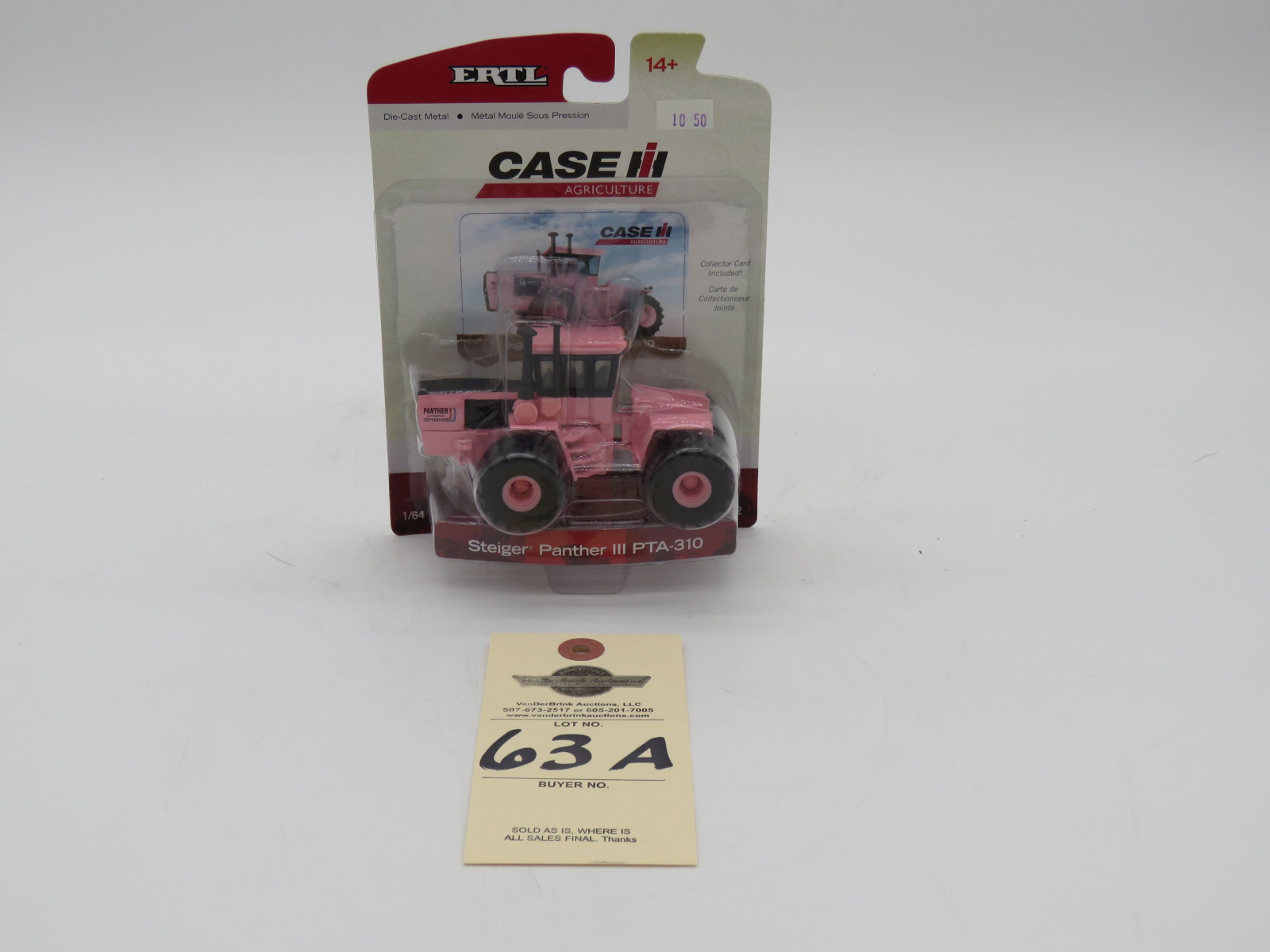 ERTL STEIGER PANTHER lll PTA-310 DIE CAST METAL CASE IH  1/64 COLLECTOR CARD INCLUDED - Image 1