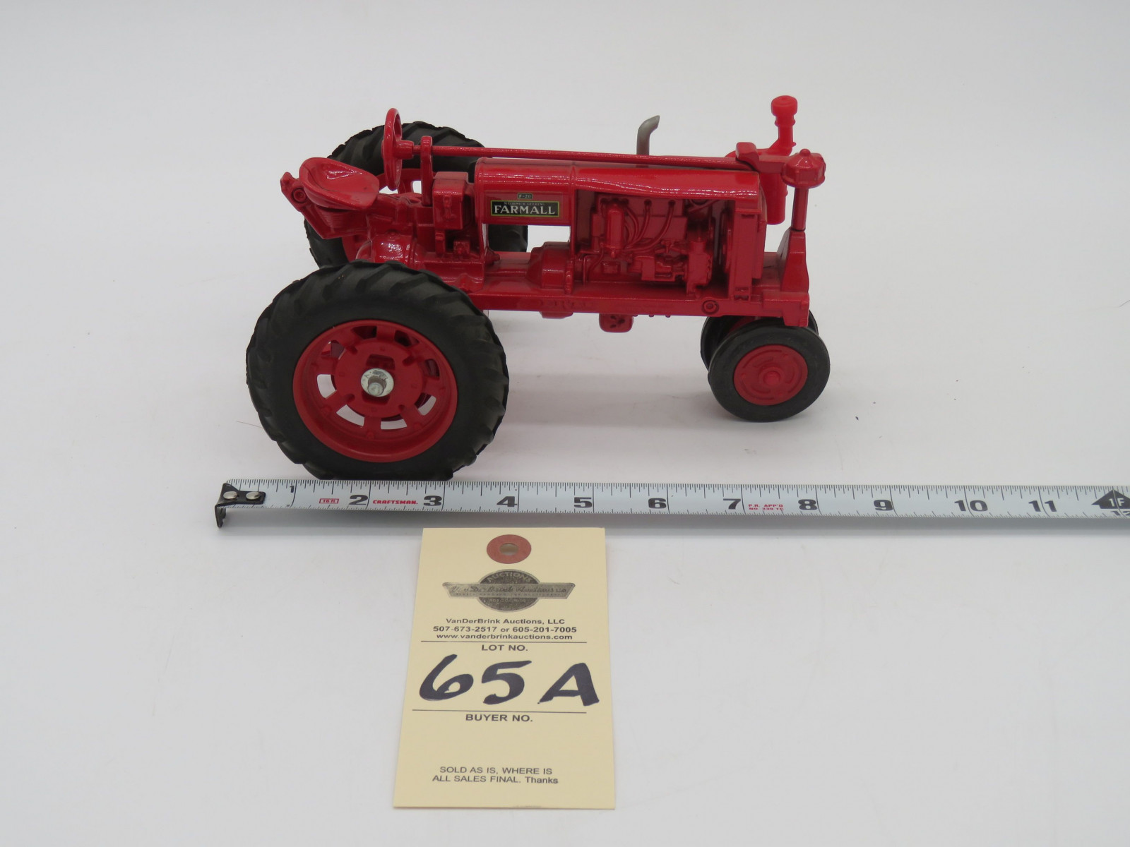 ERTL 1/16TH SCALE FARMALL F-20 DIE CAST METAL NO BOX - Image 1