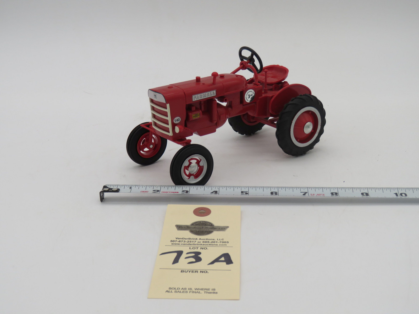 ERTL FARMALL 140 3RD GRAND NATIONAL TOY SHOW 1990 3RD PLASTIC STACK BROKE  1/16TH SCALE - Image 3