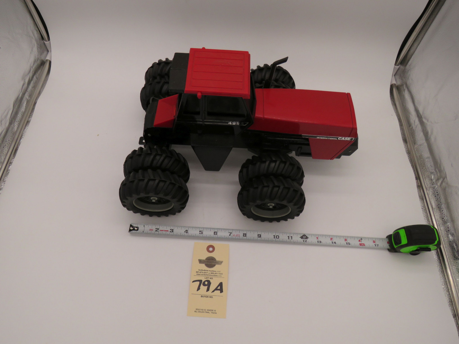 CASE IH 4-WHEEL DRIVE TRACTOR 1/16 SCALE OPENED BOX MADE IN USA 4994 METAL RUBBER TIRES NO BROKEN PARTS #206 - Image 2