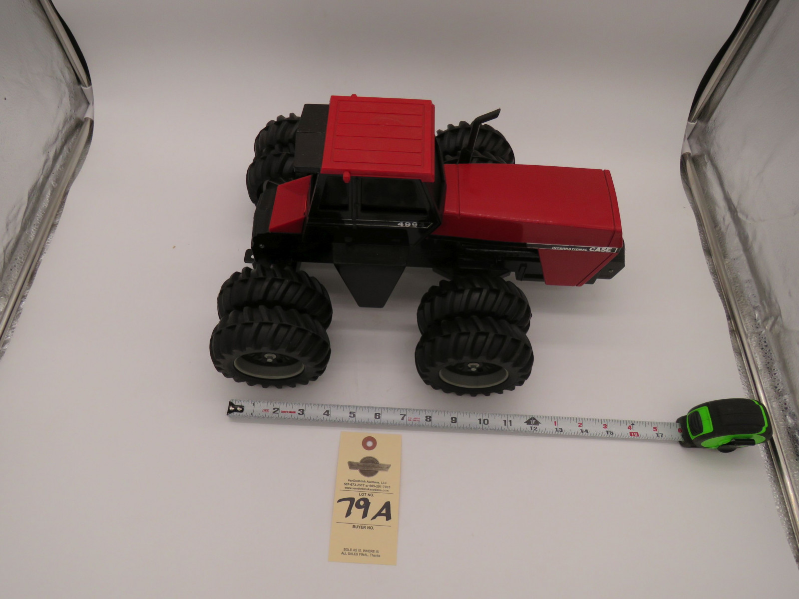 CASE IH 4-WHEEL DRIVE TRACTOR 1/16 SCALE OPENED BOX MADE IN USA 4994 METAL RUBBER TIRES NO BROKEN PARTS #206 - Image 3