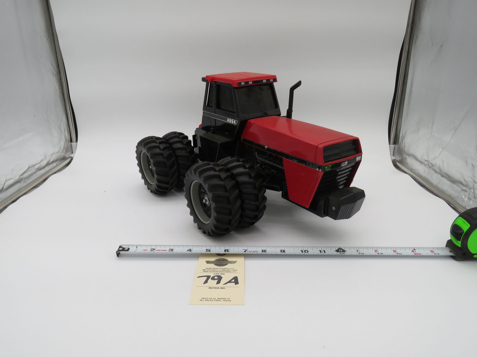 CASE IH 4-WHEEL DRIVE TRACTOR 1/16 SCALE OPENED BOX MADE IN USA 4994 METAL RUBBER TIRES NO BROKEN PARTS #206 - Image 4