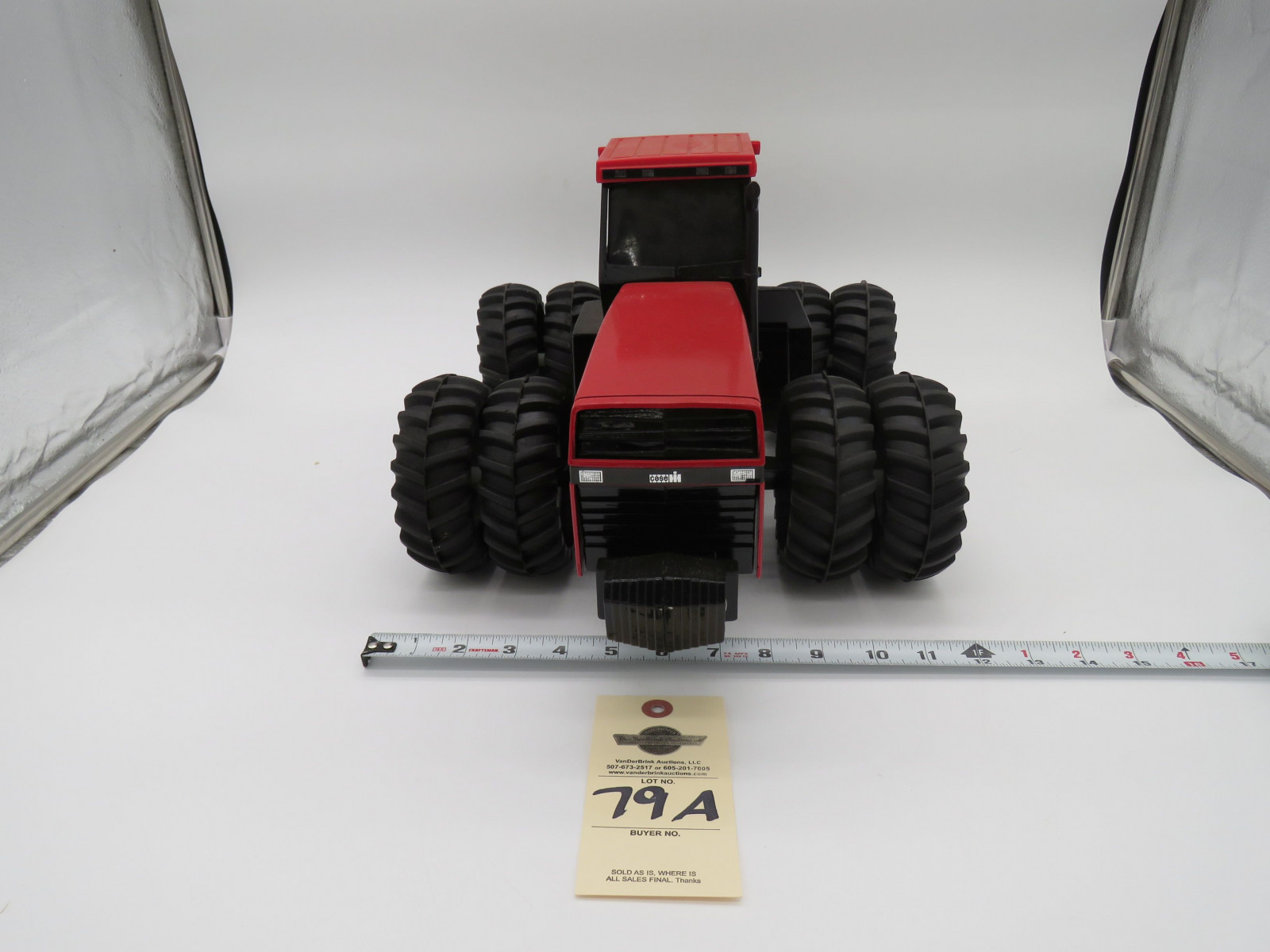 CASE IH 4-WHEEL DRIVE TRACTOR 1/16 SCALE OPENED BOX MADE IN USA 4994 METAL RUBBER TIRES NO BROKEN PARTS #206 - Image 5