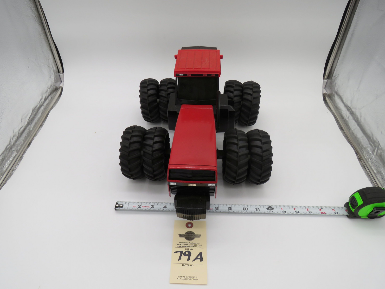 CASE IH 4-WHEEL DRIVE TRACTOR 1/16 SCALE OPENED BOX MADE IN USA 4994 METAL RUBBER TIRES NO BROKEN PARTS #206 - Image 6