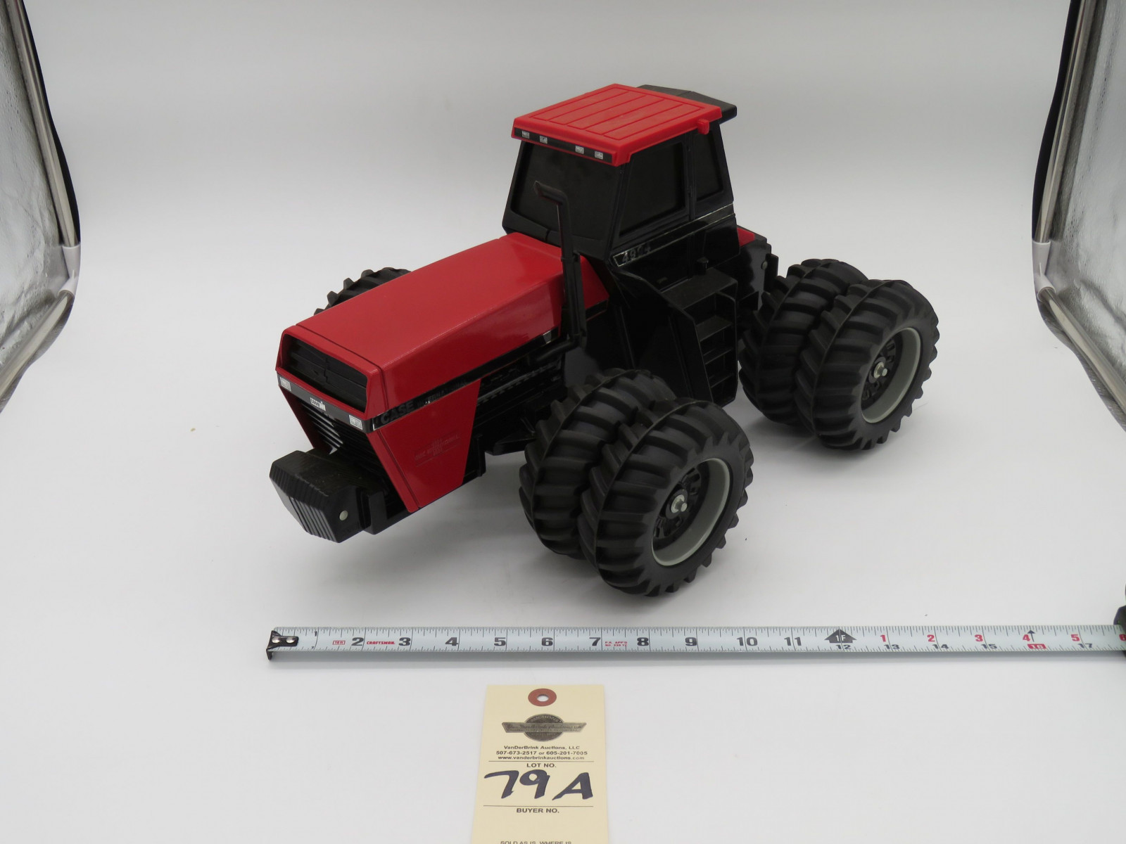 CASE IH 4-WHEEL DRIVE TRACTOR 1/16 SCALE OPENED BOX MADE IN USA 4994 METAL RUBBER TIRES NO BROKEN PARTS #206 - Image 7