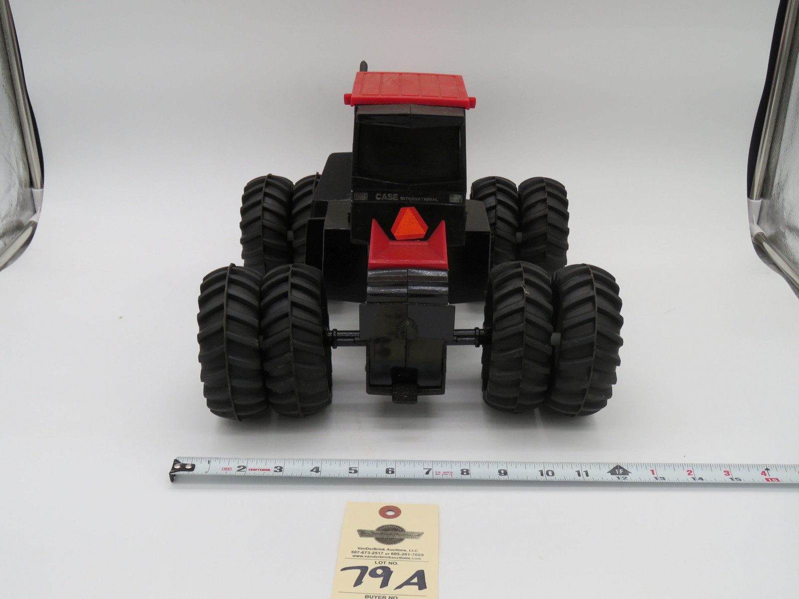 CASE IH 4-WHEEL DRIVE TRACTOR 1/16 SCALE OPENED BOX MADE IN USA 4994 METAL RUBBER TIRES NO BROKEN PARTS #206 - Image 8
