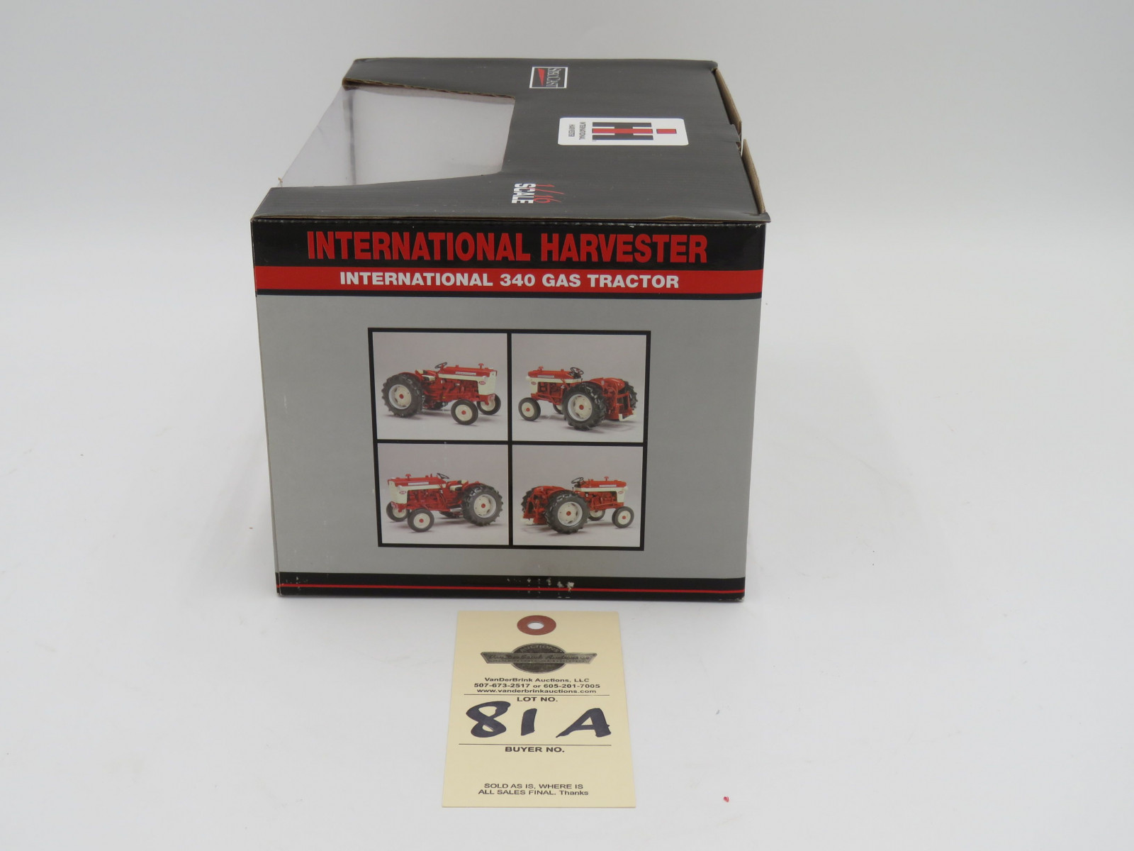 IH SPECCAST INTERNATIONAL HARVESTER HIGHLY DETAILED INTERNATIONAL 340 GAS TRACTOR CLASSIC SERIES 1/16 SCALE NIB  DIE CAST METAL - Image 3