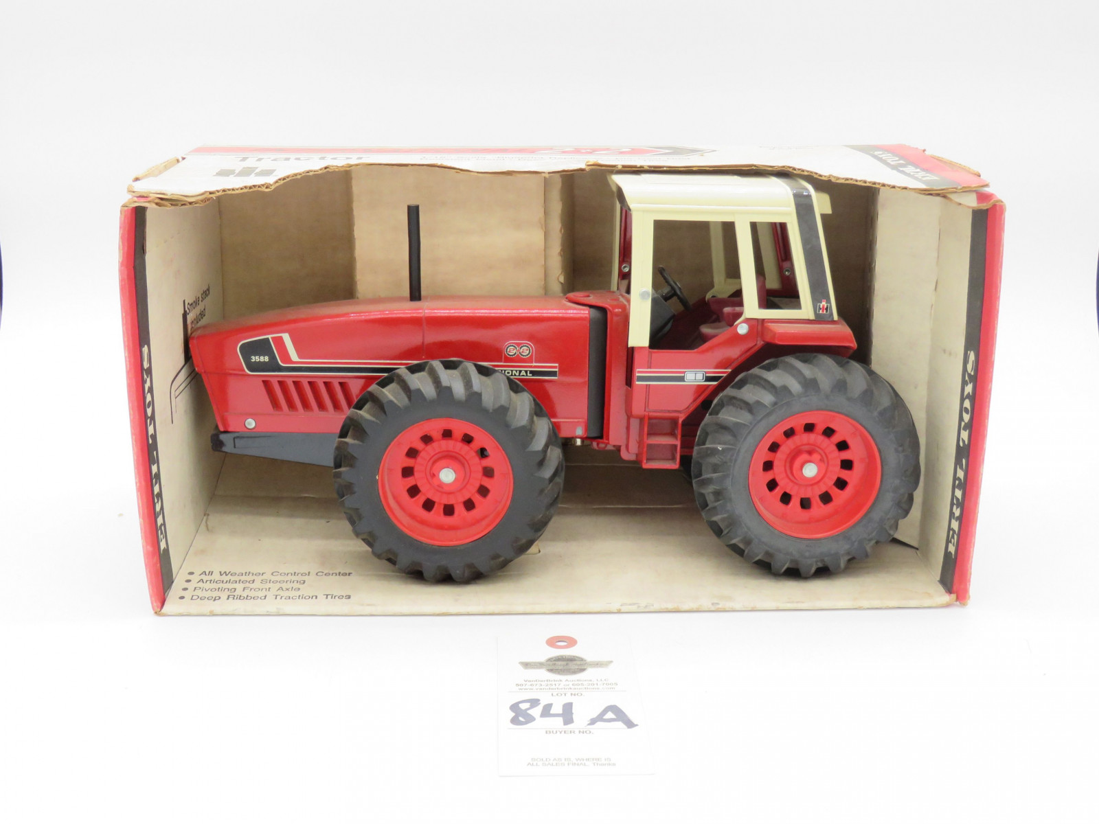 ERTL 1/16TH SCALE INTERNATIONAL 2+2 TRACTOR  1/16 SCALE BLUEPRINT REPLICA DIE CAST RUST RESISTANT METAL- DEEP RIBBED TRACTION TIRES  UNOPENED BOX SMOKE STACK INCLUDED INSIDE - Image 1