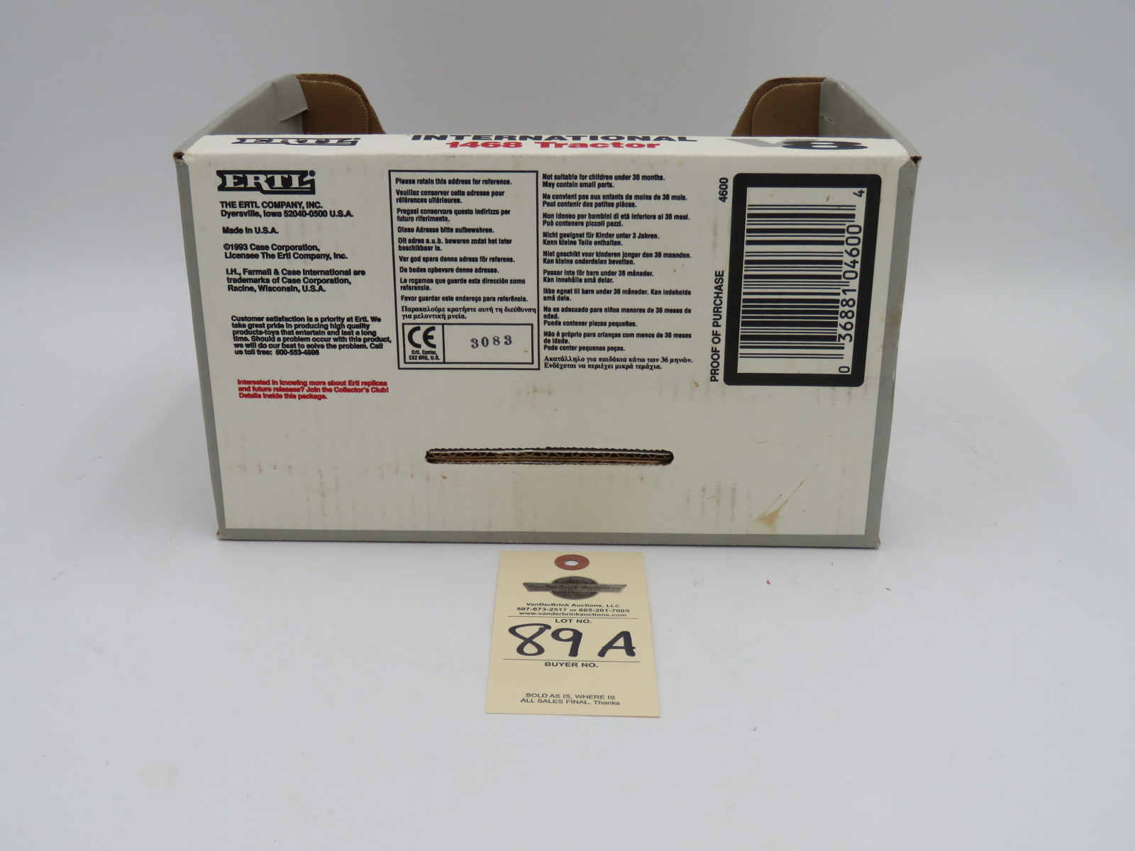 1993 ERTL INTERNATIONAL 1468 TRACTOR V8 DIE CAST METAL 1/16 SCALE NIB - Image 6