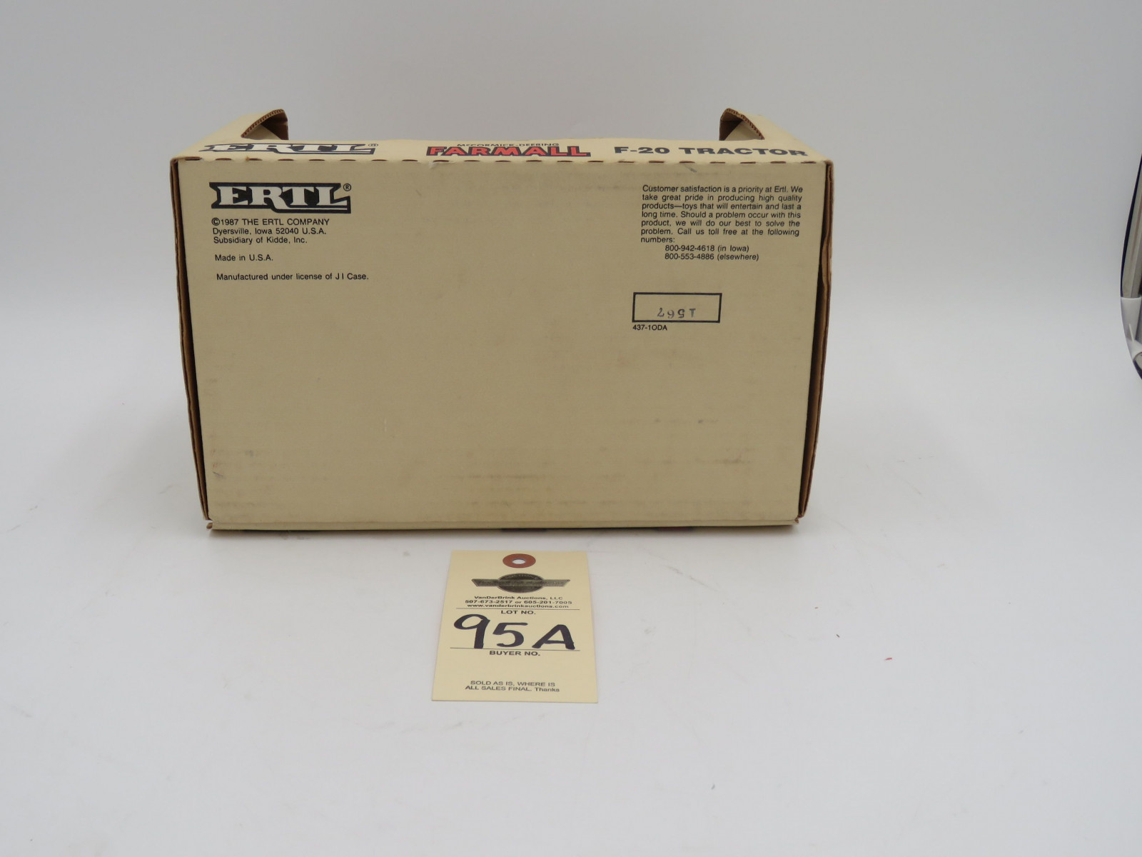 1987 ERTL SPECIAL EDITION 1/16 SCALE DIE CAST METAL F-20  TRACTOR NIB HIGHLY DETAILED - Image 6