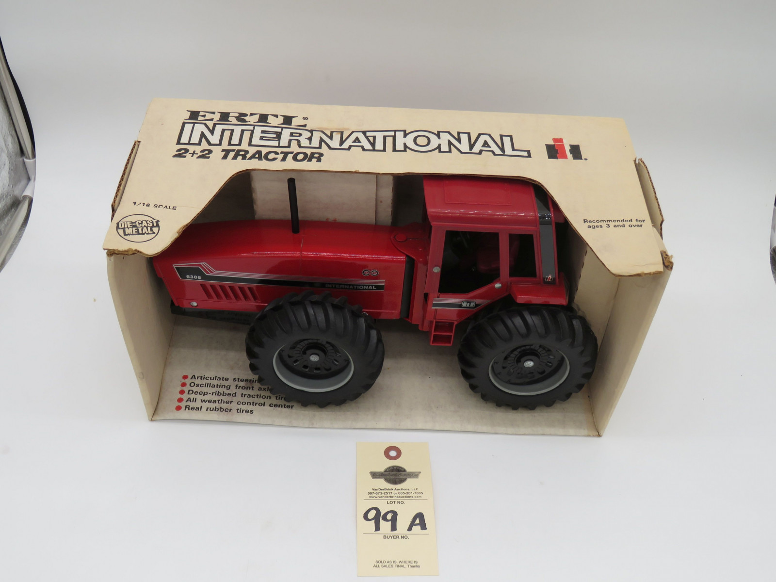 ERTL INTERNATIONAL 2+2 TRACTOR DIE CAST METAL 6388 1/16 SCALE BOX SHOWS AGE - Image 3