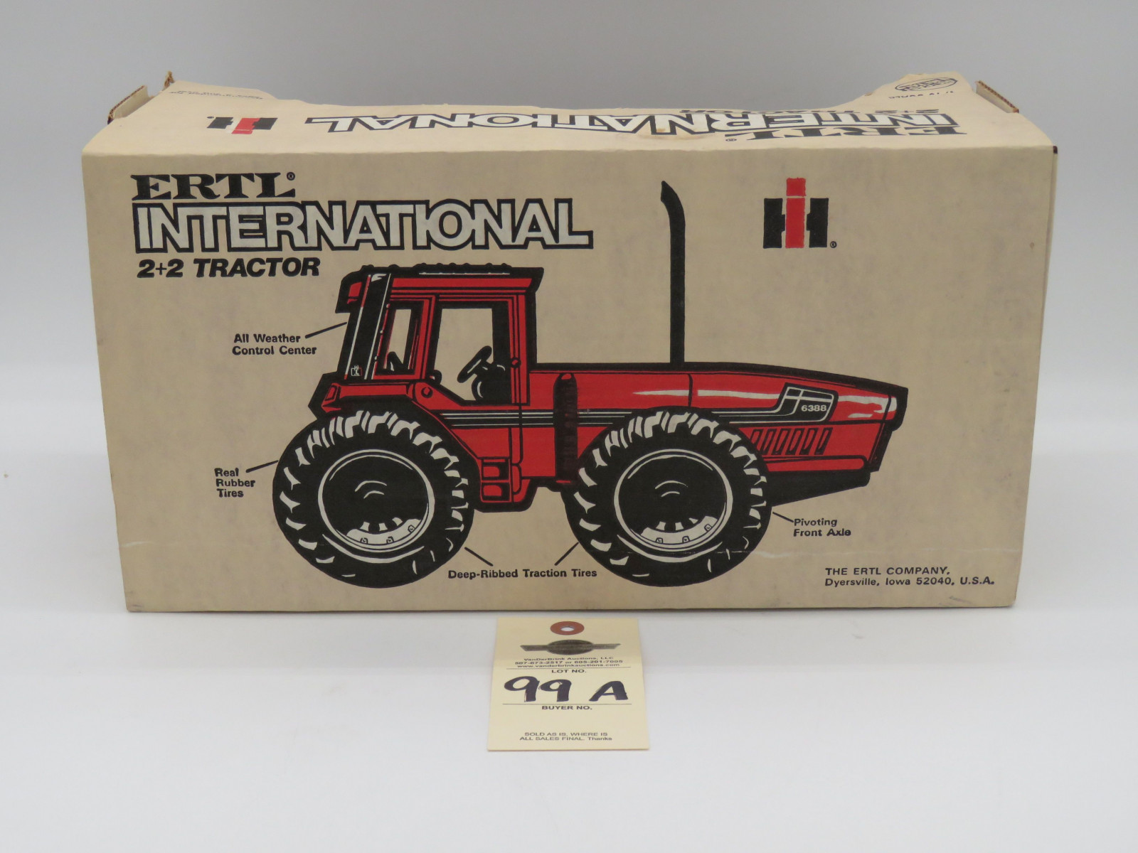 ERTL INTERNATIONAL 2+2 TRACTOR DIE CAST METAL 6388 1/16 SCALE BOX SHOWS AGE - Image 5