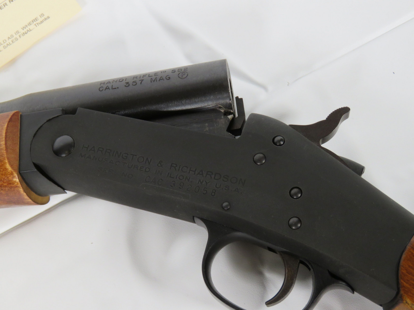 Harrington & Richardson Handi Rifle SB2 .357 Mag - Image 11