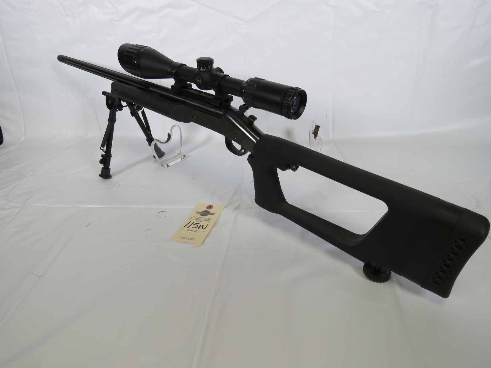 Harrington & Richardson Ultra rifle with Scope on Stand .204 Ruger and Skeleton Stock - Image 1