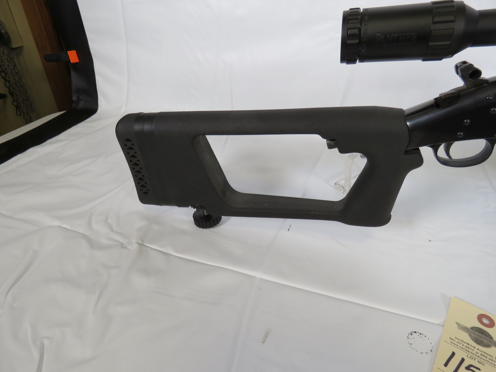 Harrington & Richardson Ultra rifle with Scope on Stand .204 Ruger and Skeleton Stock - Image 11