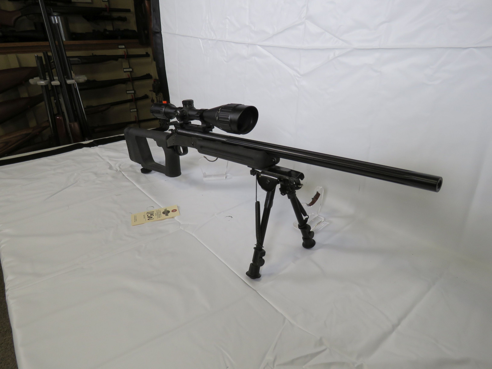 Harrington & Richardson Ultra rifle with Scope on Stand .204 Ruger and Skeleton Stock - Image 12