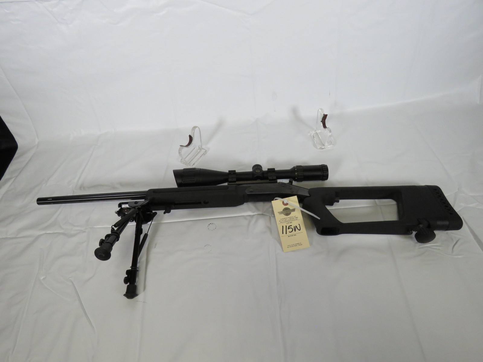 Harrington & Richardson Ultra rifle with Scope on Stand .204 Ruger and Skeleton Stock - Image 16