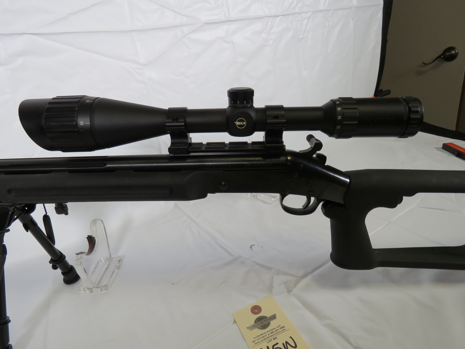 Harrington & Richardson Ultra rifle with Scope on Stand .204 Ruger and Skeleton Stock - Image 5