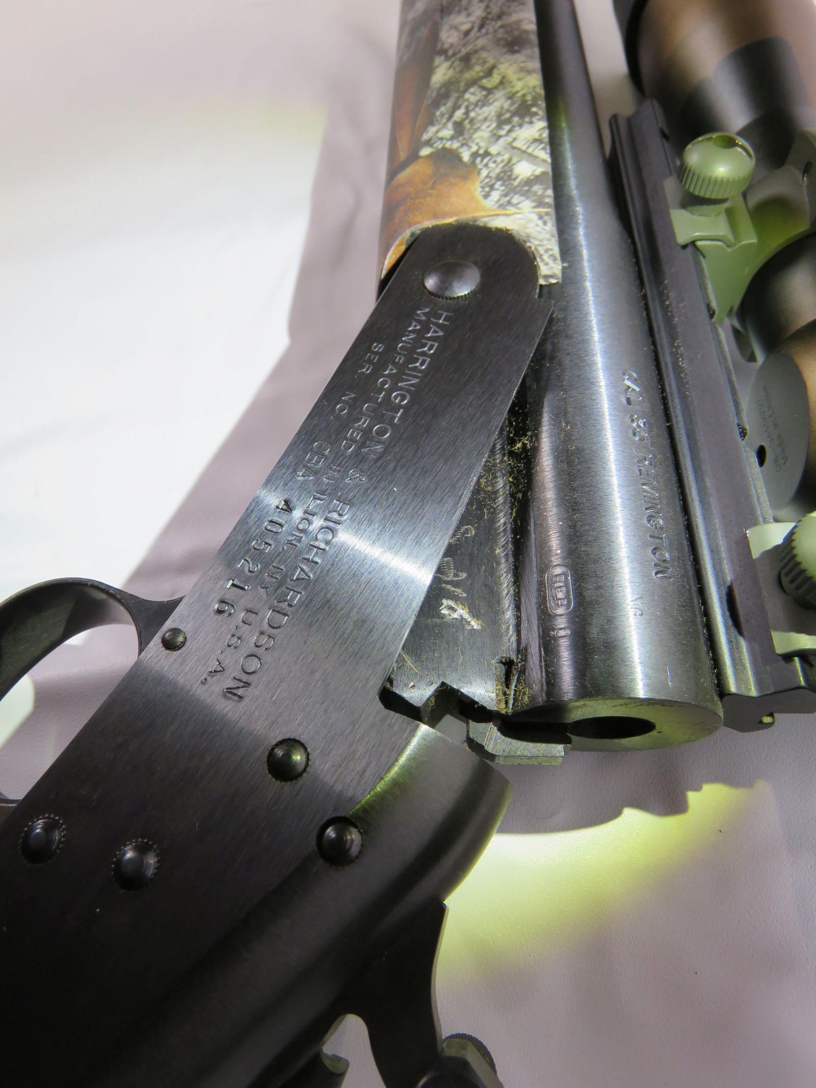 Harrington & Richardson Model 1871 .35REM with Scope Rifle - Image 11