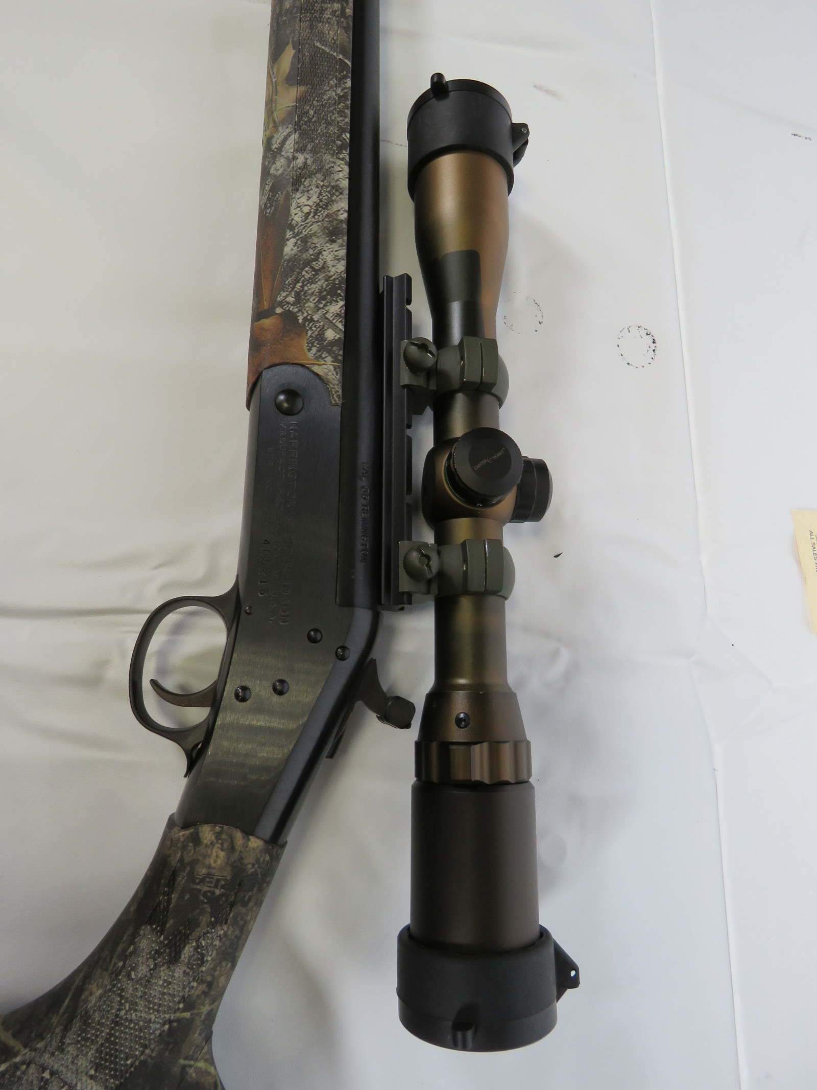 Harrington & Richardson Model 1871 .35REM with Scope Rifle - Image 8